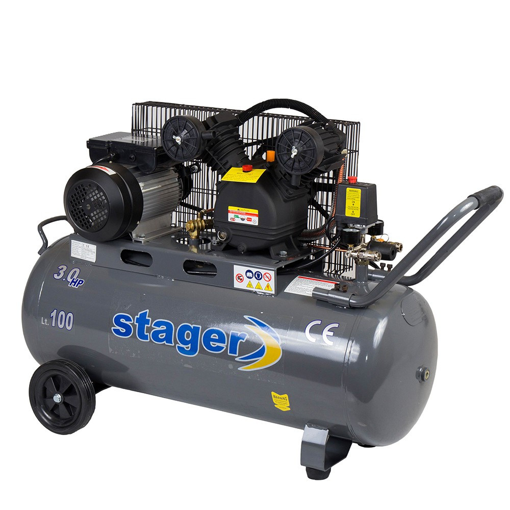 Compresor STAGER 2.2 KW; 250L/min; 100L ,8bar- HM V 0.25/100